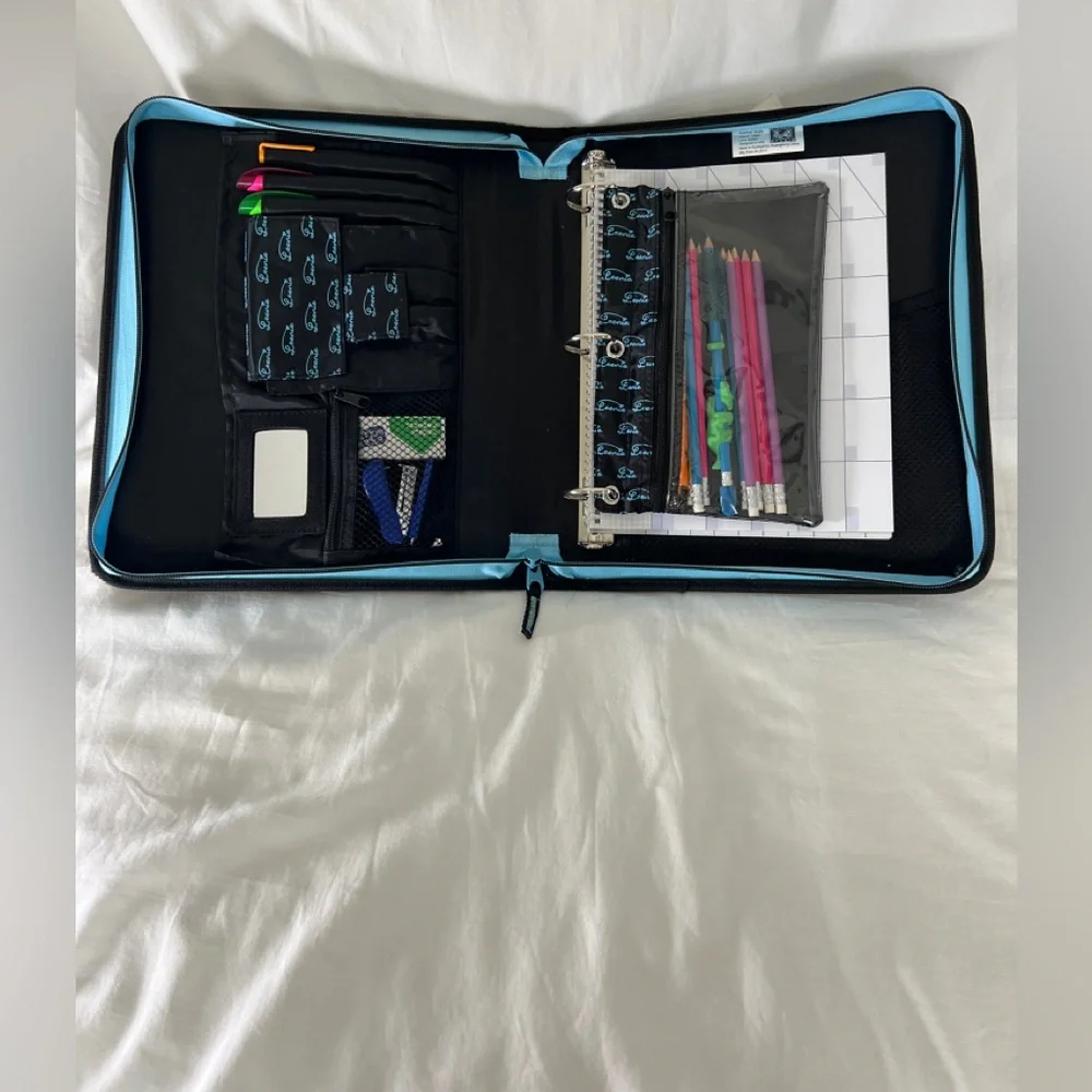 NEW PEACE School Black Organizational Binder Folder Included with Supplies